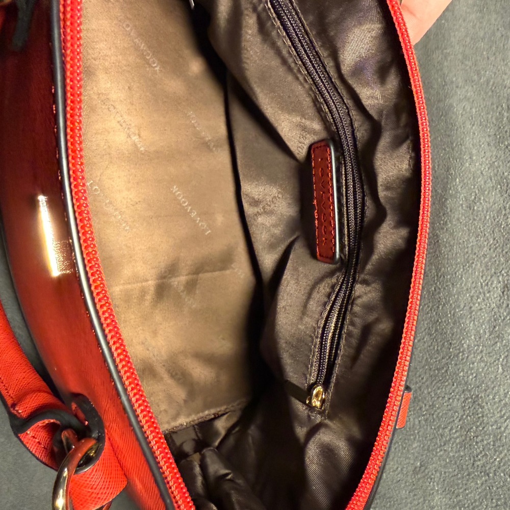 Lovevook Satchel Dome Bag Crossbody Strap Red‎ Medium Purse - Picture 8 of 9